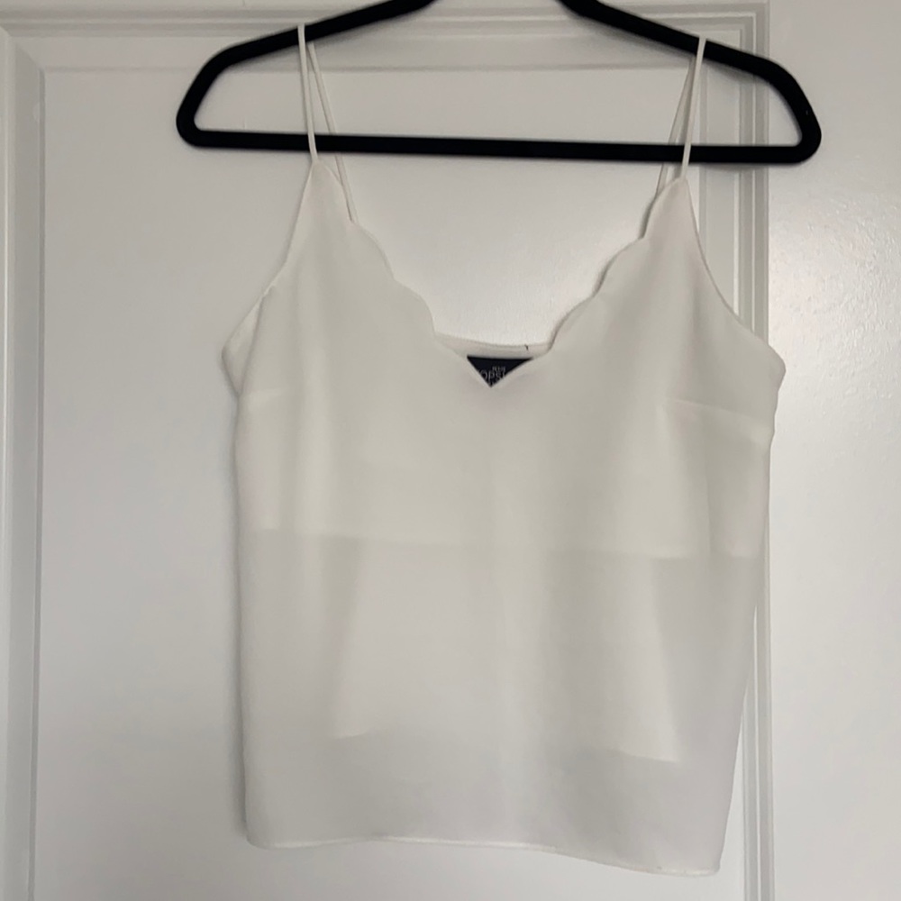Top shop scalloped blouse